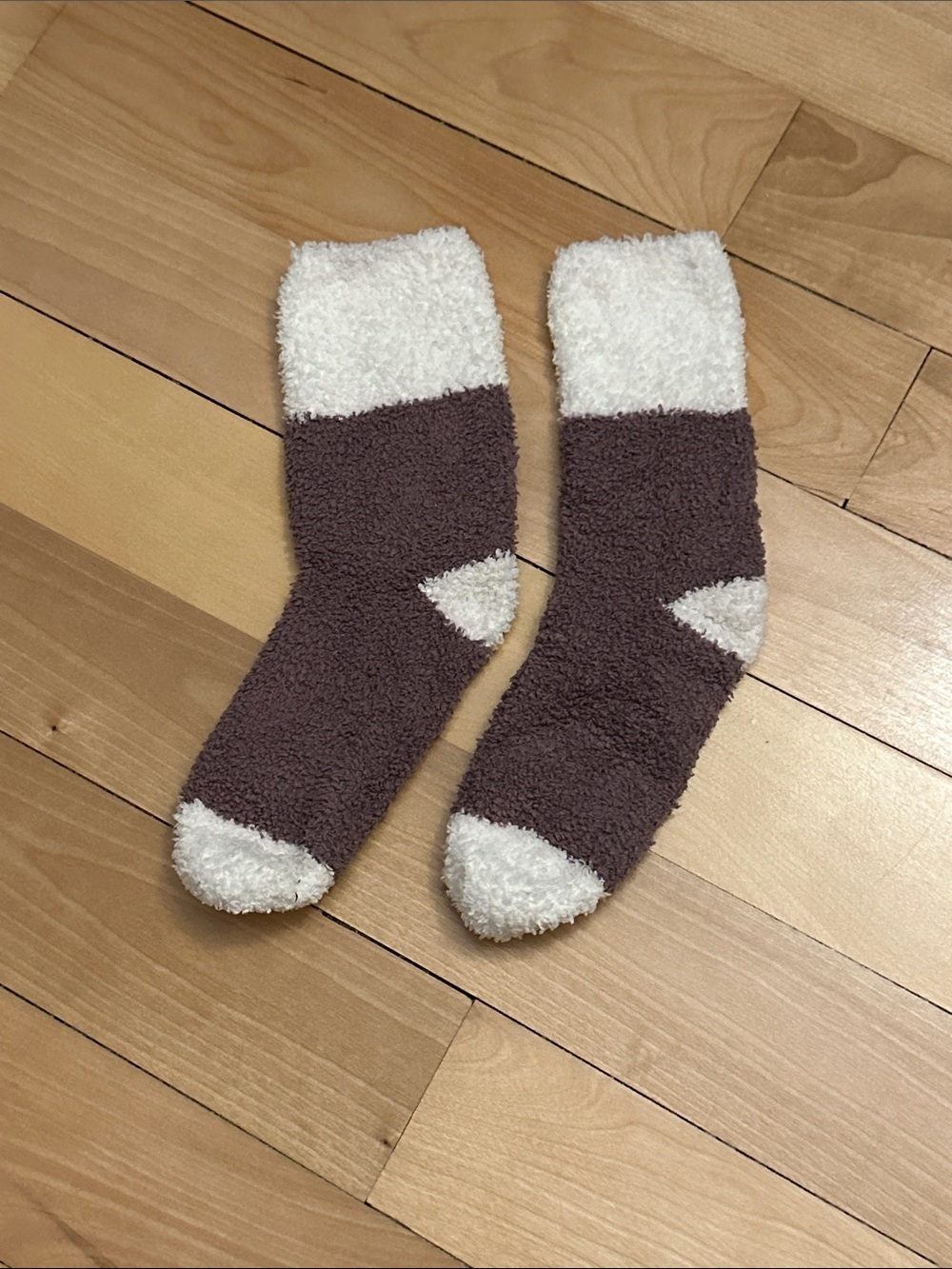 Cozy Plush l Socks - Purple & White Size 9/10/11